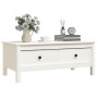 Mesa de centro de madera maciza de pino blanco 100x50x40 cm de vidaXL, Mesas de centro - Ref: Foro24-814605, Precio: 127,06 €...