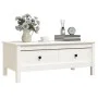 Solid white pine wood coffee table 100x50x40 cm by vidaXL, Coffee table - Ref: Foro24-814605, Price: 122,03 €, Discount: %
