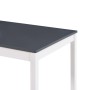 Mesa de comedor de madera de pino blanco y gris 180x90x73 cm en Mesas de comedor | Comprar online en Foru.es