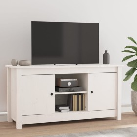 Mueble para TV de madera maciza de pino blanco 103x36,5x52 cm de vidaXL, Muebles TV - Ref: Foro24-814585, Precio: 104,48 €, D...