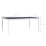 Mesa de comedor de madera de pino blanco y gris 180x90x73 cm en Mesas de comedor | Comprar online en Foru.es