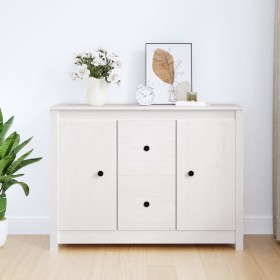 Aparador de madera maciza de pino blanco 100x35x74 cm de vidaXL, Aparadores - Ref: Foro24-814565, Precio: 141,28 €, Descuento: %