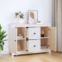 Aparador de madera maciza de pino blanco 100x35x74 cm de vidaXL, Aparadores - Ref: Foro24-814565, Precio: 141,28 €, Descuento: %