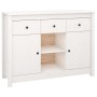 Aparador de madera maciza de pino blanco 100x35x74,5 cm de vidaXL, Aparadores - Ref: Foro24-814550, Precio: 146,49 €, Descuen...