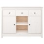 Aparador de madera maciza de pino blanco 100x35x74,5 cm de vidaXL, Aparadores - Ref: Foro24-814550, Precio: 146,49 €, Descuen...