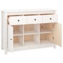 Aparador de madera maciza de pino blanco 100x35x74,5 cm de vidaXL, Aparadores - Ref: Foro24-814550, Precio: 146,49 €, Descuen...