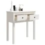 Mesa consola de madera maciza de pino blanco 70x35x75 cm de vidaXL, Mesas auxiliares - Ref: Foro24-814610, Precio: 87,93 €, D...