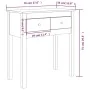 Mesa consola de madera maciza de pino blanco 70x35x75 cm de vidaXL, Mesas auxiliares - Ref: Foro24-814610, Precio: 87,93 €, D...
