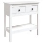 Mesa consola de madera maciza de pino blanco 75x35x75 cm de vidaXL, Mesas auxiliares - Ref: Foro24-814620, Precio: 110,23 €, ...