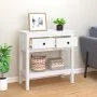 Solid white pine wood console table 75x35x75 cm by vidaXL, Side tables - Ref: Foro24-814620, Price: 108,32 €, Discount: %
