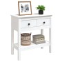 Mesa consola de madera maciza de pino blanco 75x35x75 cm de vidaXL, Mesas auxiliares - Ref: Foro24-814620, Precio: 110,23 €, ...
