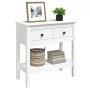 Solid white pine wood console table 75x35x75 cm by vidaXL, Side tables - Ref: Foro24-814620, Price: 108,32 €, Discount: %