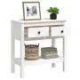 Solid white pine wood console table 75x35x75 cm by vidaXL, Side tables - Ref: Foro24-814620, Price: 108,32 €, Discount: %