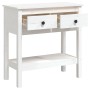 Mesa consola de madera maciza de pino blanco 75x35x75 cm de vidaXL, Mesas auxiliares - Ref: Foro24-814620, Precio: 110,23 €, ...