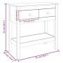 Solid white pine wood console table 75x35x75 cm by vidaXL, Side tables - Ref: Foro24-814620, Price: 108,32 €, Discount: %