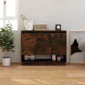 Aparador de madera de ingeniería roble ahumado 97x31x75 cm de vidaXL, Aparadores - Ref: Foro24-812987, Precio: 73,43 €, Descu...
