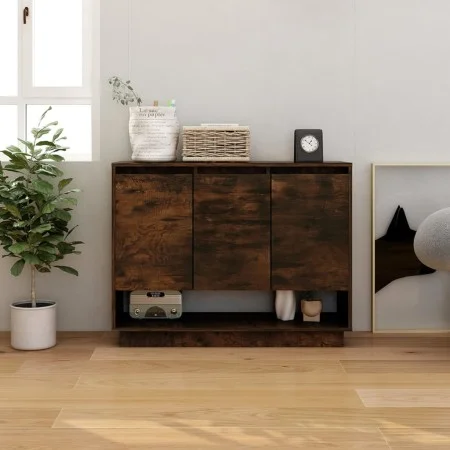Aparador de madera de ingeniería roble ahumado 97x31x75 cm de vidaXL, Aparadores - Ref: Foro24-812987, Precio: 72,38 €, Descu...