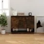 Aparador de madera de ingeniería roble ahumado 97x31x75 cm de vidaXL, Aparadores - Ref: Foro24-812987, Precio: 72,38 €, Descu...