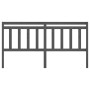 Cabecero de cama madera maciza de pino gris 206x4x100 cm de vidaXL, Cabeceros y pies de cama - Ref: Foro24-814116, Precio: 47...
