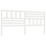 Cabecero de cama madera maciza de pino blanco 206x4x100 cm de vidaXL, Cabeceros y pies de cama - Ref: Foro24-814165, Precio: ...