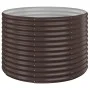 Jardinera arriate acero recubrimiento polvo marrón 100x100x68cm de vidaXL, Maceteros y jardineras - Ref: Foro24-319055, Preci...