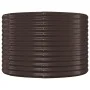 Jardinera arriate acero recubrimiento polvo marrón 100x100x68cm de vidaXL, Maceteros y jardineras - Ref: Foro24-319055, Preci...