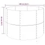 Jardinera arriate acero recubrimiento polvo marrón 100x100x68cm de vidaXL, Maceteros y jardineras - Ref: Foro24-319055, Preci...