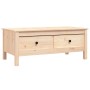 Mesa de centro de madera maciza de pino gris 100x50x40 cm de vidaXL, Mesas de centro - Ref: Foro24-814604, Precio: 79,41 €, D...