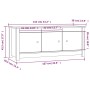 Mueble zapatero de madera maciza de pino 110x38x45,5 cm de vidaXL, Zapateros y organizadores de calzado - Ref: Foro24-814599,...