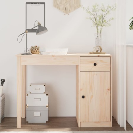 Escritorio de madera maciza de pino 100x50x75 cm de vidaXL, Escritorios - Ref: Foro24-814629, Precio: 116,77 €, Descuento: %