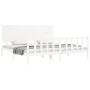 Estructura de cama con cabecero madera maciza blanco 200x200 cm de vidaXL, Camas y somieres - Ref: Foro24-3193422, Precio: 17...
