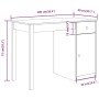 Escritorio de madera maciza de pino 100x50x75 cm de vidaXL, Escritorios - Ref: Foro24-814629, Precio: 116,77 €, Descuento: %