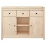 Aparador de madera maciza de pino 100x35x74,5 cm de vidaXL, Aparadores - Ref: Foro24-814549, Precio: 119,69 €, Descuento: %