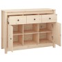 Aparador de madera maciza de pino 100x35x74,5 cm de vidaXL, Aparadores - Ref: Foro24-814549, Precio: 121,30 €, Descuento: %