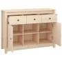Aparador de madera maciza de pino 100x35x74,5 cm de vidaXL, Aparadores - Ref: Foro24-814549, Precio: 119,69 €, Descuento: %