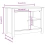 Mueble de TV de madera maciza de pino 70x36,5x52 cm de vidaXL, Muebles TV - Ref: Foro24-814579, Precio: 60,25 €, Descuento: %