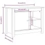 Mueble de TV de madera maciza de pino 70x36,5x52 cm de vidaXL, Muebles TV - Ref: Foro24-814579, Precio: 59,40 €, Descuento: %