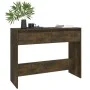 Mesa consola madera de ingeniería roble ahumado 100x35x76,5 cm de vidaXL, Mesas auxiliares - Ref: Foro24-813035, Precio: 51,7...