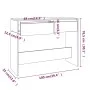 Mesa consola madera de ingeniería roble ahumado 100x35x76,5 cm de vidaXL, Mesas auxiliares - Ref: Foro24-813035, Precio: 51,7...