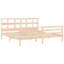 Estructura de cama con cabecero madera maciza 200x200 cm de vidaXL, Camas y somieres - Ref: Foro24-3194851, Precio: 145,33 €,...