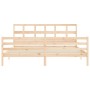Estructura de cama con cabecero madera maciza 200x200 cm de vidaXL, Camas y somieres - Ref: Foro24-3194851, Precio: 145,33 €,...