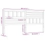 Cabecero de cama madera maciza de pino negro 186x4x100 cm de vidaXL, Cabeceros y pies de cama - Ref: Foro24-814163, Precio: 7...