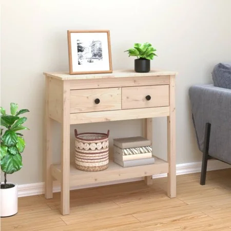 Mesa consola madera maciza de pino 75x35x75 cm de vidaXL, Mesas auxiliares - Ref: Foro24-814619, Precio: 107,59 €, Descuento: %