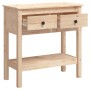 Mesa consola madera maciza de pino 75x35x75 cm de vidaXL, Mesas auxiliares - Ref: Foro24-814619, Precio: 100,58 €, Descuento: %