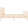 Estructura de cama con cabecero madera maciza 200x200 cm de vidaXL, Camas y somieres - Ref: Foro24-3194851, Precio: 145,33 €,...