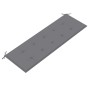 Banco Batavia con cojín gris madera maciza de teca 150 cm de vidaXL, Bancos de jardín - Ref: Foro24-3100827, Precio: 247,66 €...