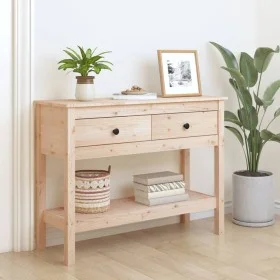 Mesa consola madera maciza de pino 100x35x75 cm de vidaXL, Mesas auxiliares - Ref: Foro24-814624, Precio: 94,31 €, Descuento: %
