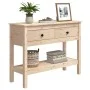 Mesa consola madera maciza de pino 100x35x75 cm de vidaXL, Mesas auxiliares - Ref: Foro24-814624, Precio: 94,31 €, Descuento: %