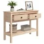 Mesa consola madera maciza de pino 100x35x75 cm de vidaXL, Mesas auxiliares - Ref: Foro24-814624, Precio: 94,31 €, Descuento: %
