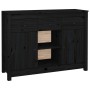 Aparador de madera maciza de pino negro 100x35x74,5 cm de vidaXL, Aparadores - Ref: Foro24-814553, Precio: 136,94 €, Descuent...